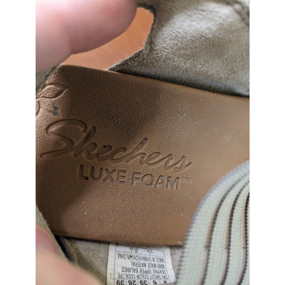 Skechers Women's Shoes Wedges Size 9 Open Toe Tan Gray - Picture 8 of 8